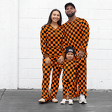 Men's Bamboo Two Piece Set in Jack-O Lantern Checkered
