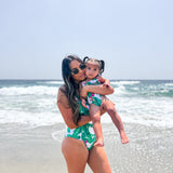 UPF50+ Women's One Piece Swimsuit in Palm Paradise