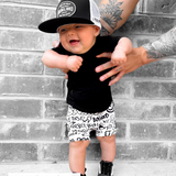 Bamboo Biker Shorts in Urban Drip