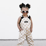 Overalls in Salt + Sand Checkered