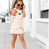 Overall Dress in Salt + Sand Checkered