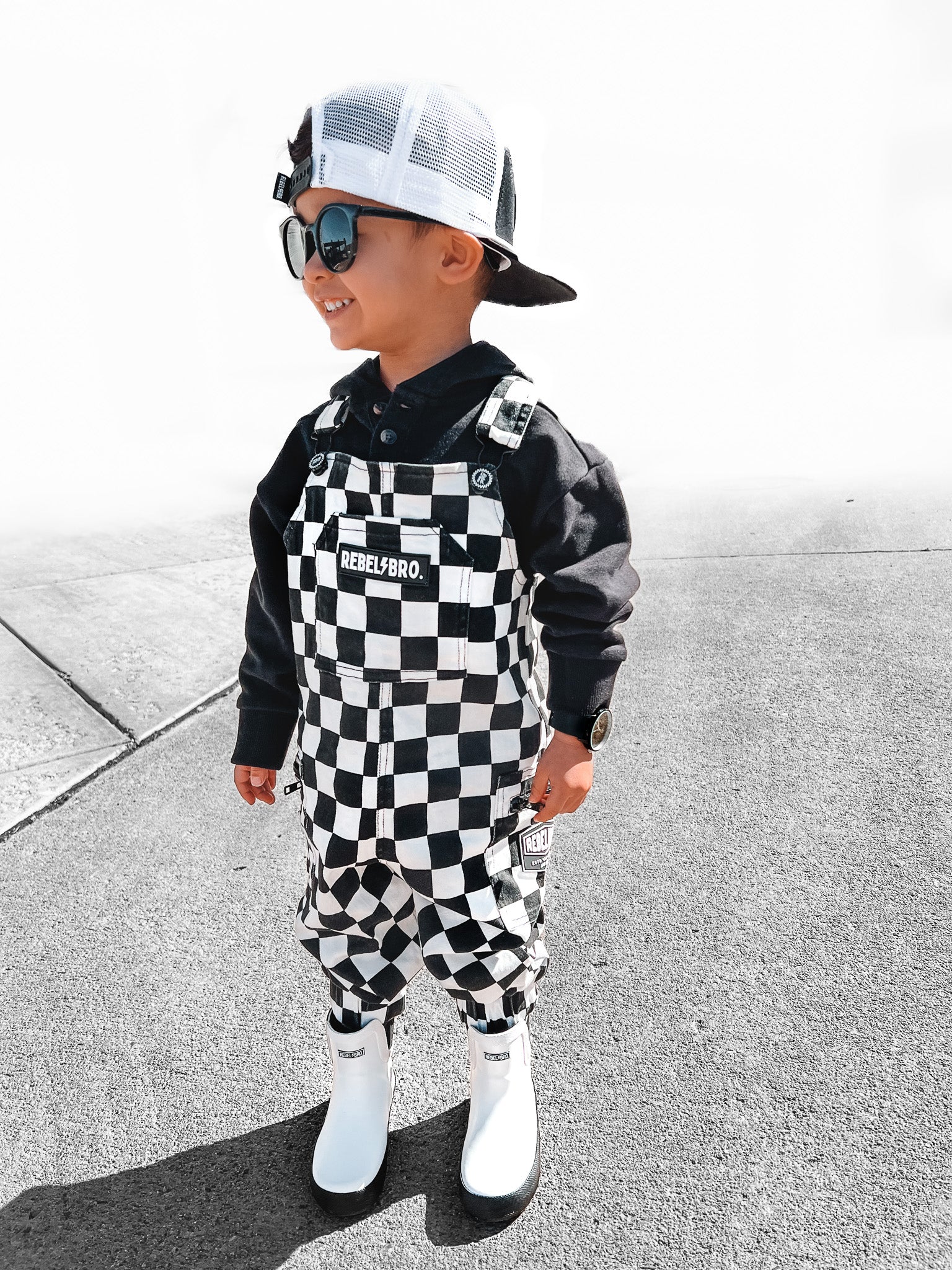 The Live Fast Checkered Overall in Venice