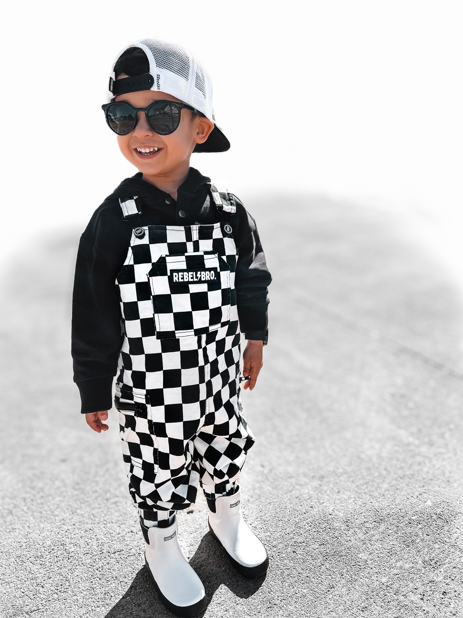 The Live Fast Checkered Overall in Venice