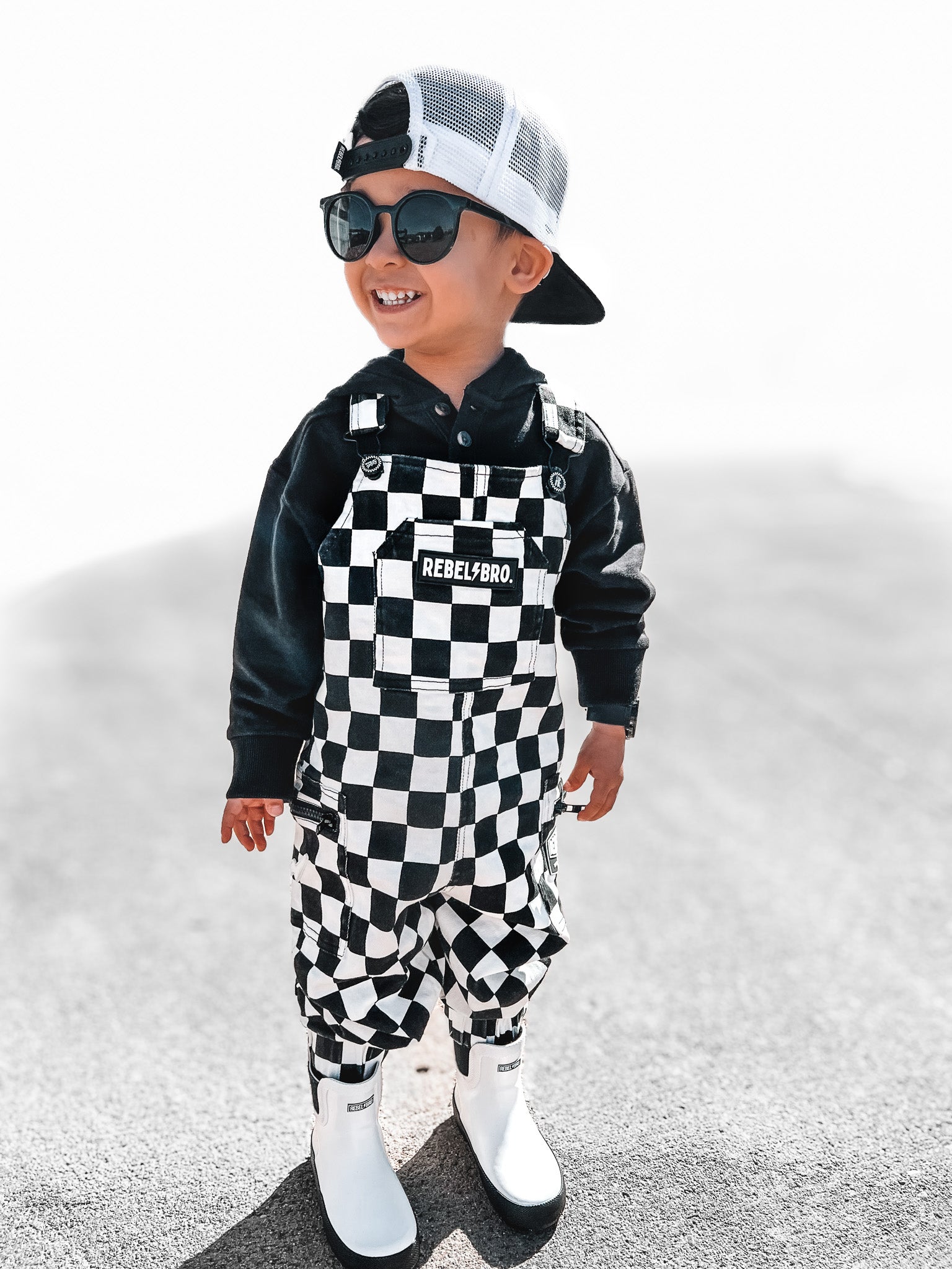 The Live Fast Checkered Overall in Venice