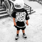Short Sleeve Hoodie in Warped Tour