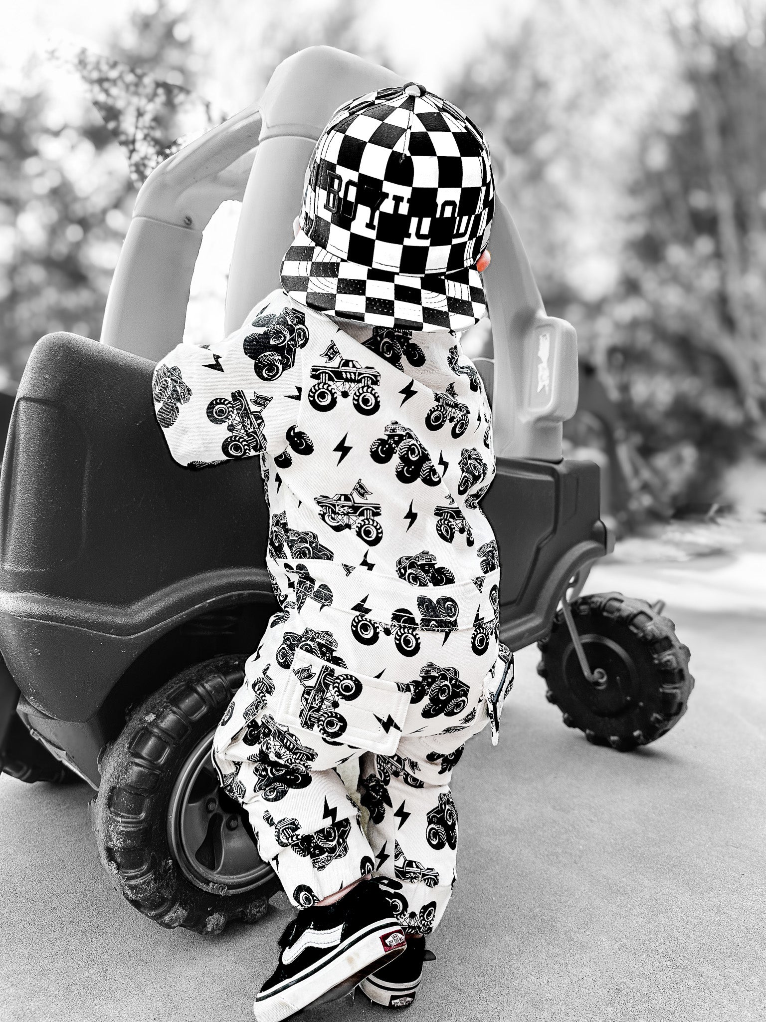 Pit Crew Romper in WWXRB Monster Truck AXEL - Rebel Bro