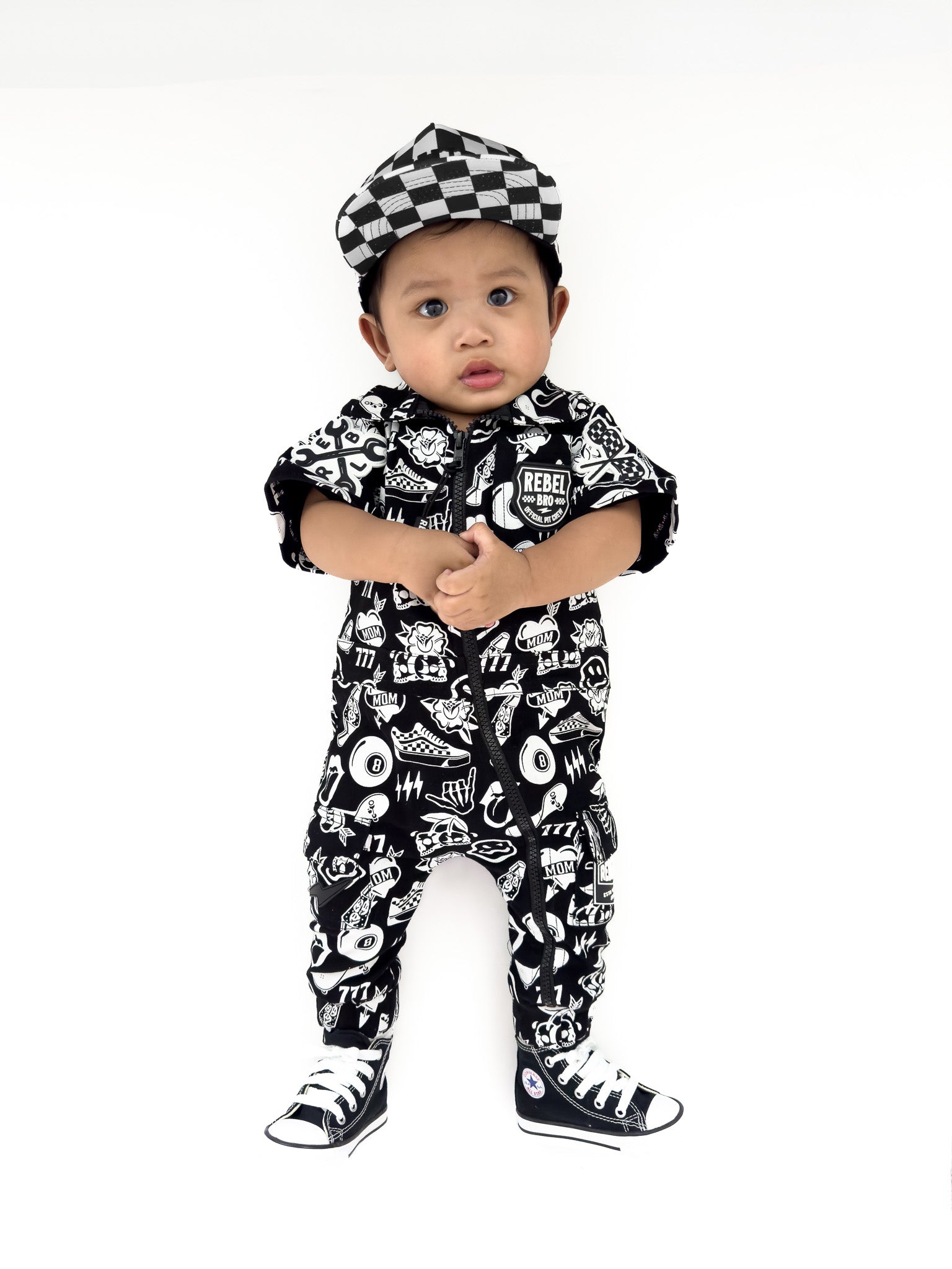 Pit Crew Romper in Warped Tour [Midnight Edition] - Rebel Bro