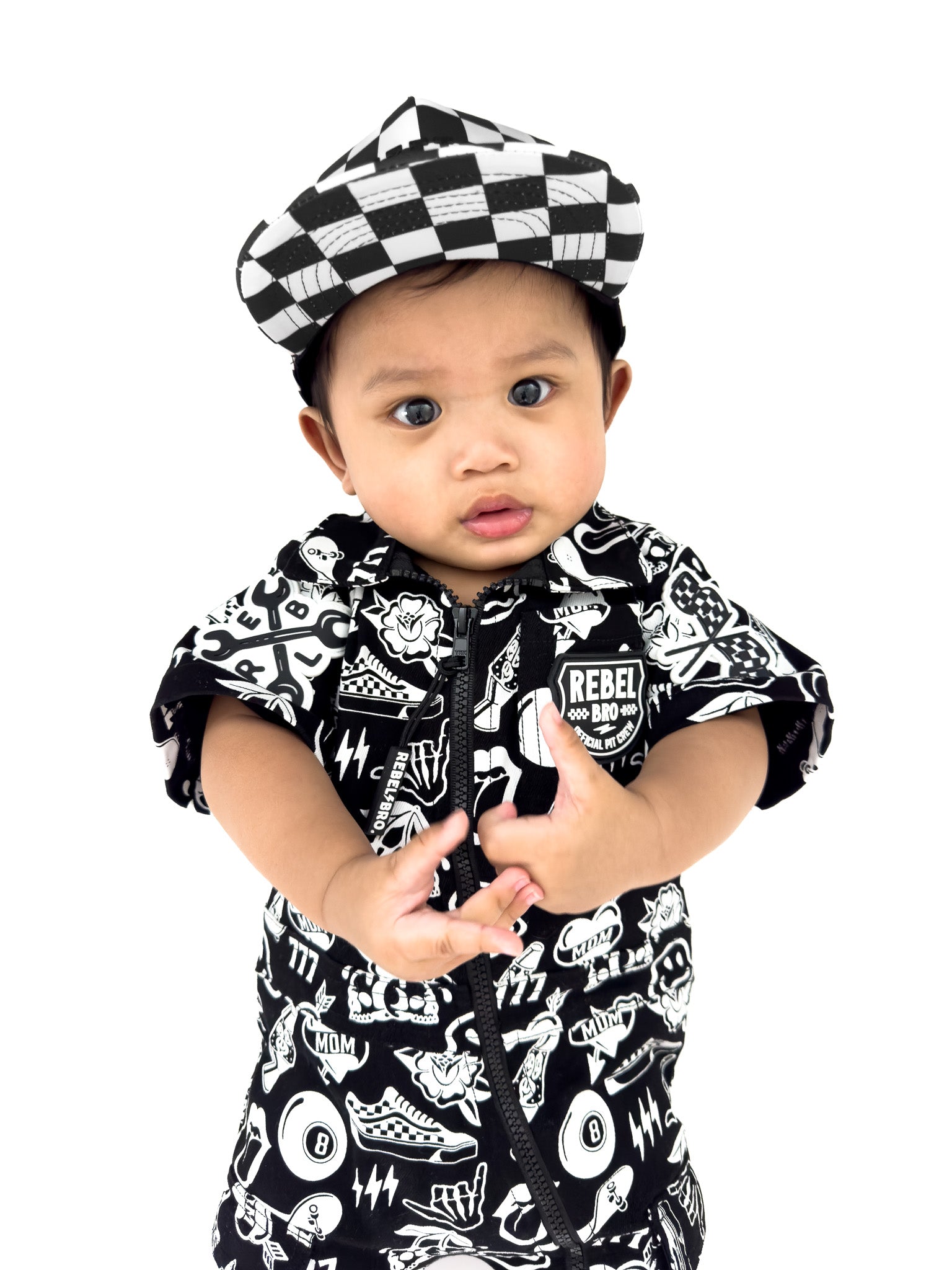 Pit Crew Romper in Warped Tour [Midnight Edition] - Rebel Bro