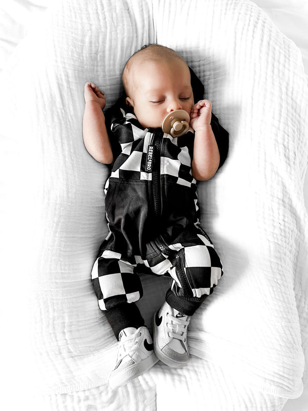 Hooded Rebel Short Sleeve Romper in Venice - Rebel Bro
