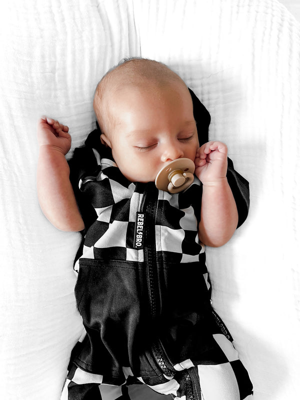 Hooded Rebel Short Sleeve Romper in Venice - Rebel Bro