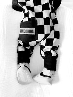Image of Hooded Rebel Short Sleeve Romper in Venice