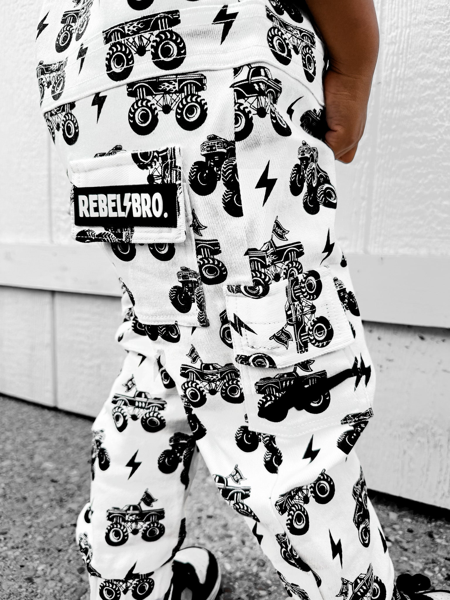 Pit Crew Romper in WWXRB Monster Truck AXEL - Rebel Bro