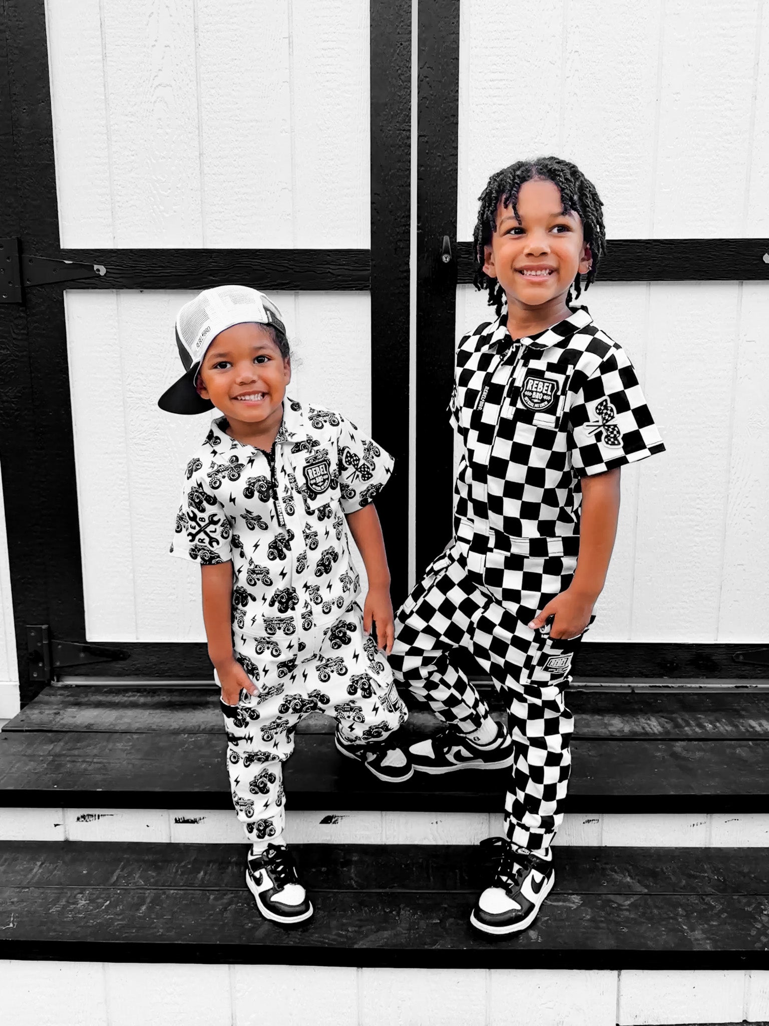 Pit Crew Romper in WWXRB Monster Truck AXEL - Rebel Bro