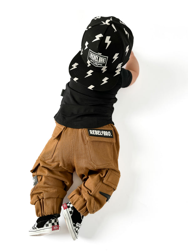 Rebel Cargo Pant in Dark Khaki - Rebel Bro