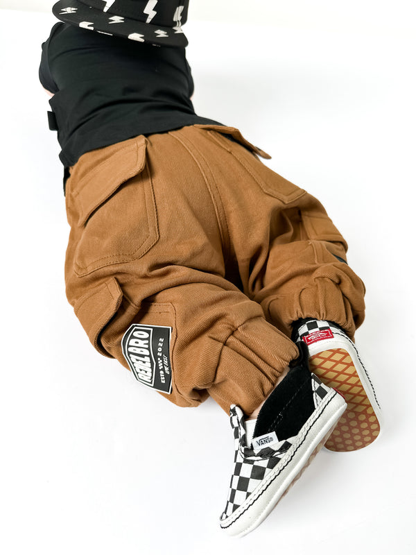 Rebel Cargo Pant in Dark Khaki - Rebel Bro
