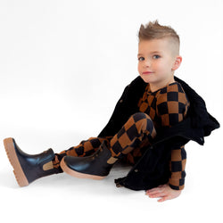 Image of The Core-Classic Midi Boot in Black / Taupe