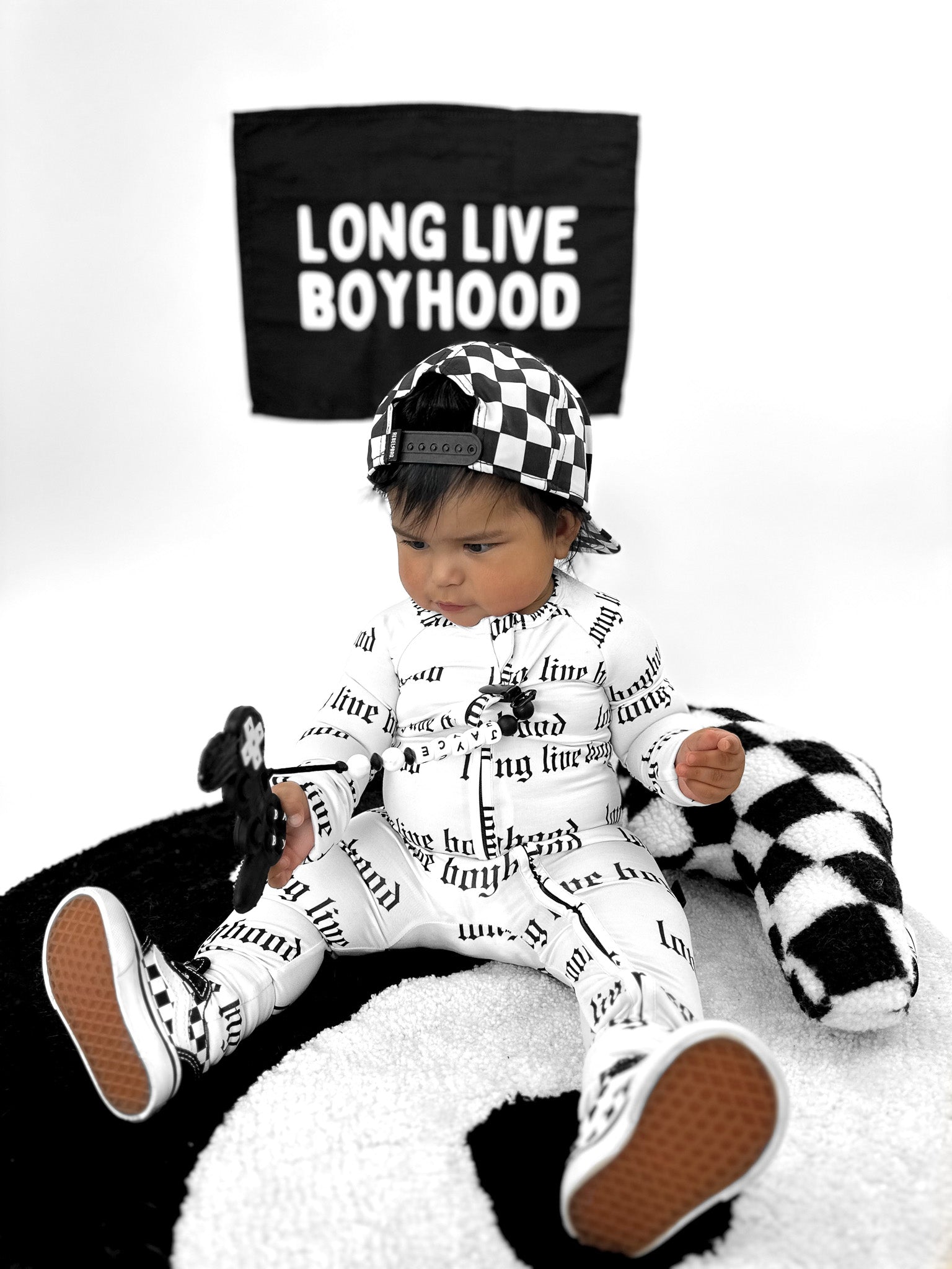 Bamboo Zippy Sleeper in Long Live Boyhood - Rebel Bro