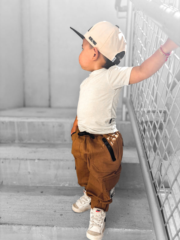 Rebel Cargo Pant in Dark Khaki - Rebel Bro