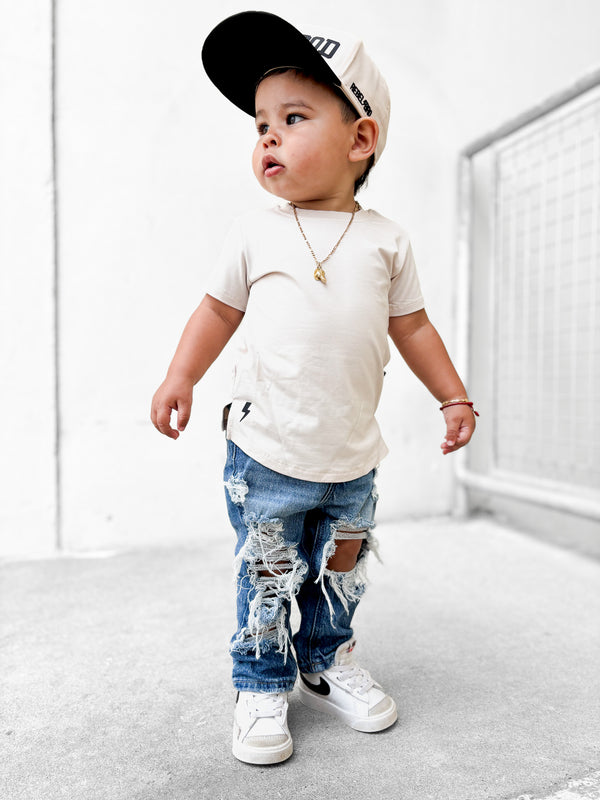 Everyday Bamboo Tee in Greige - Rebel Bro