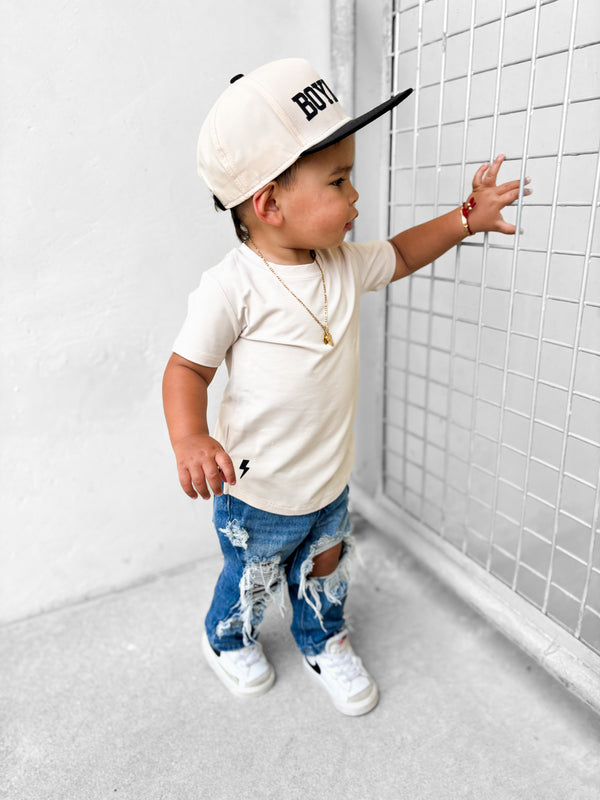 Everyday Bamboo Tee in Greige - Rebel Bro