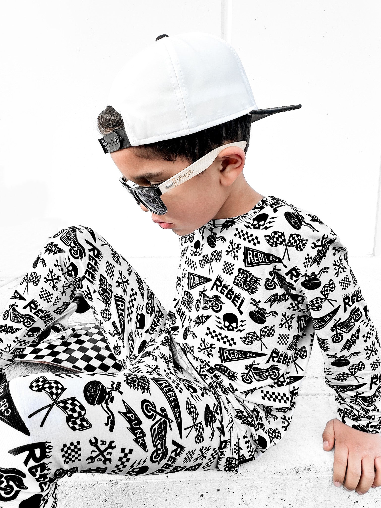Bamboo Two Piece Set in Live Fast