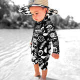 UPF50+ Swim Romper in Warped Tour [Midnight Edition]