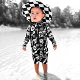 UPF50+ Swim Romper in Warped Tour [Midnight Edition]