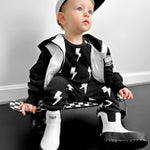The Core-Classic Midi Boot in Black / White - Rebel Bro