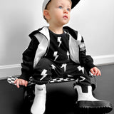 The Core-Classic Midi Boot in Black / White - Rebel Bro