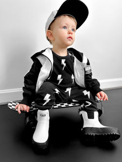 Image of The Core-Classic Midi Boot in Black / White