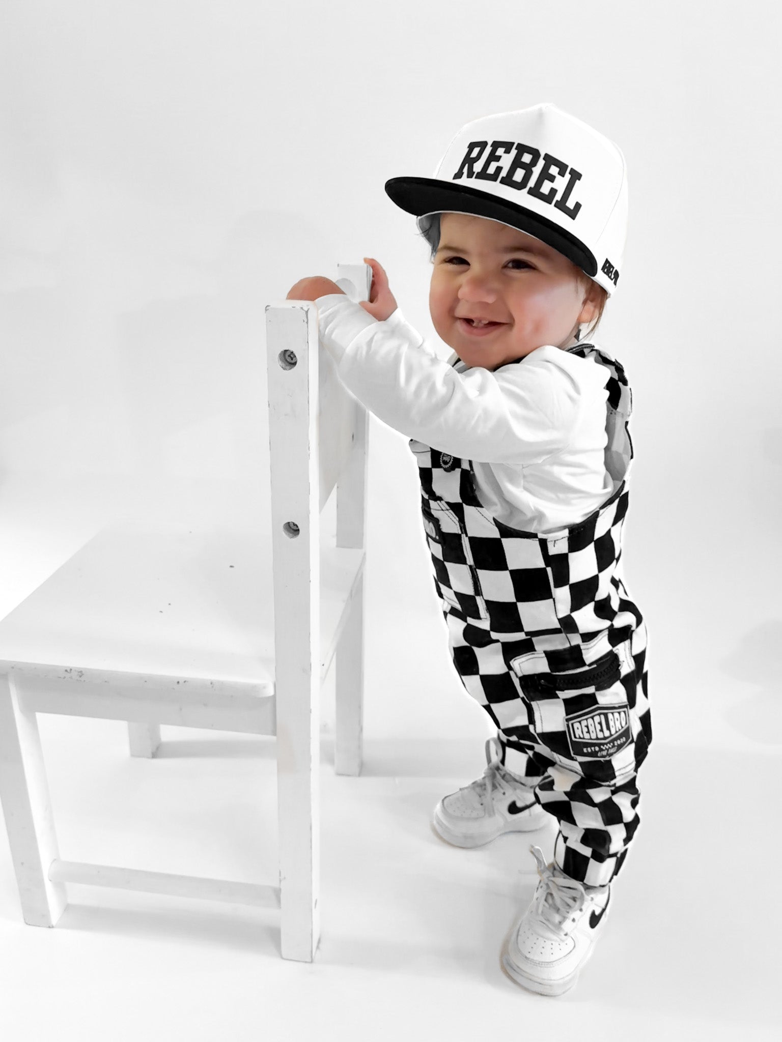 The Live Fast Checkered Overall in Venice