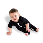 Hooded Rebel Short Sleeve Romper in Black - Rebel Bro