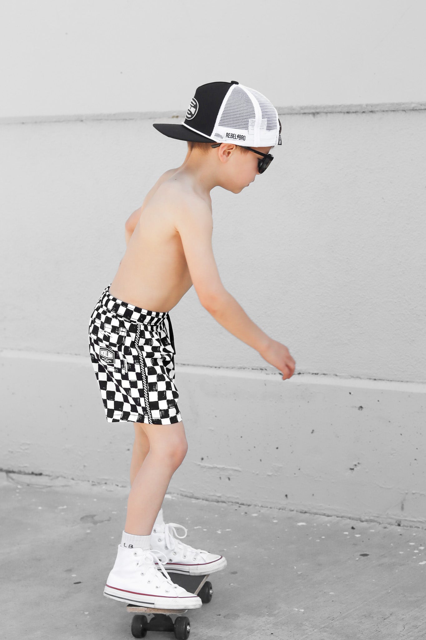 Hybrid Swim Trunks in Vintage Venice