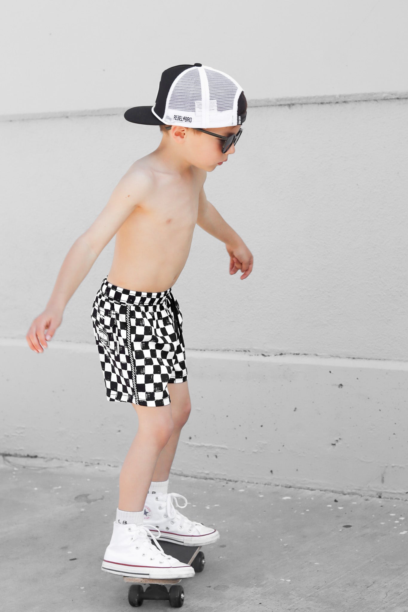 Hybrid Swim Trunks in Vintage Venice