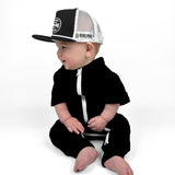 Hooded Rebel Short Sleeve Romper in Black - Rebel Bro
