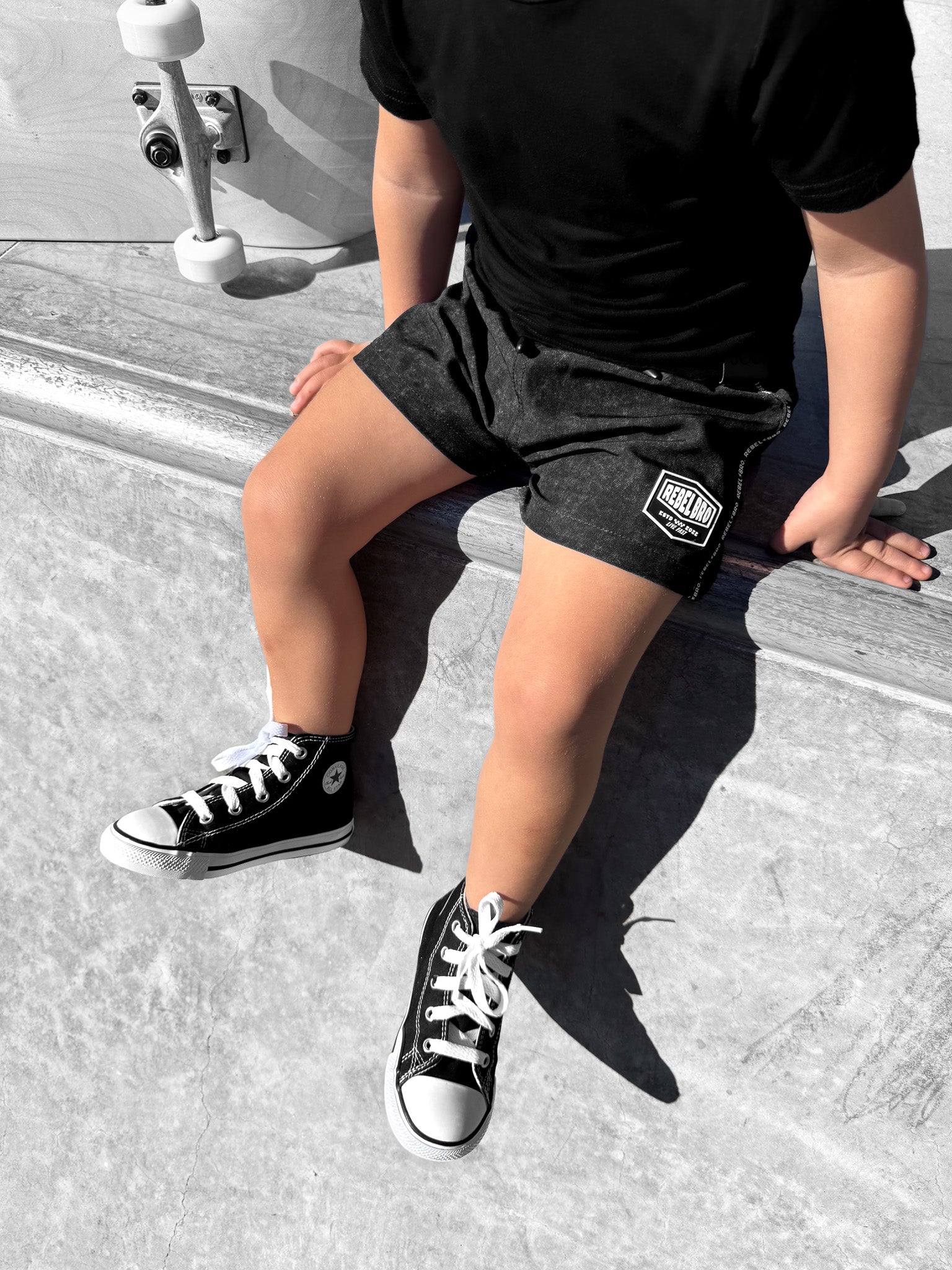 Hybrid Swim Trunks in Midnight Tide - Rebel Bro