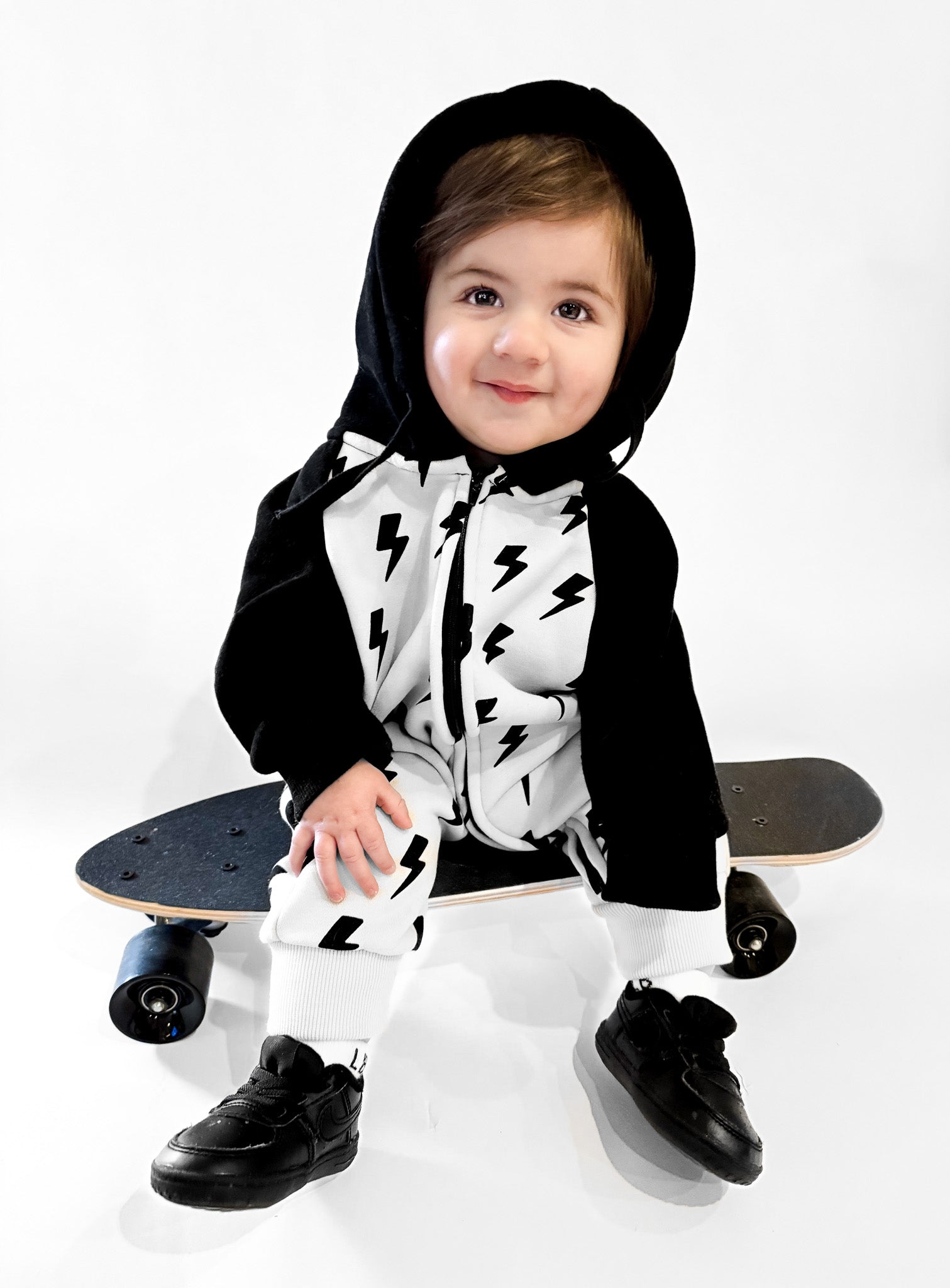 Hooded Rebel Short Sleeve Romper in Bowie