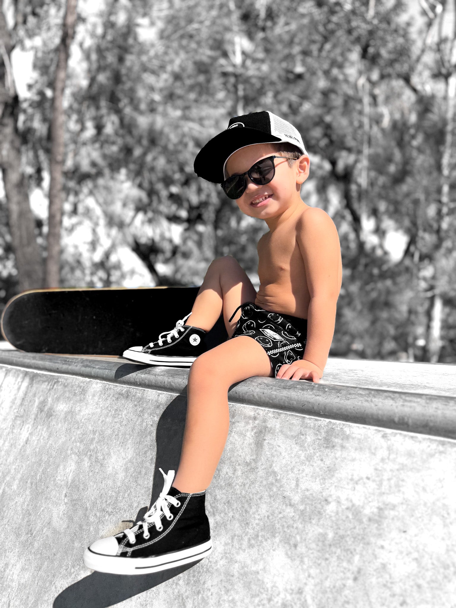 Hybrid Swim Trunks in Cobain