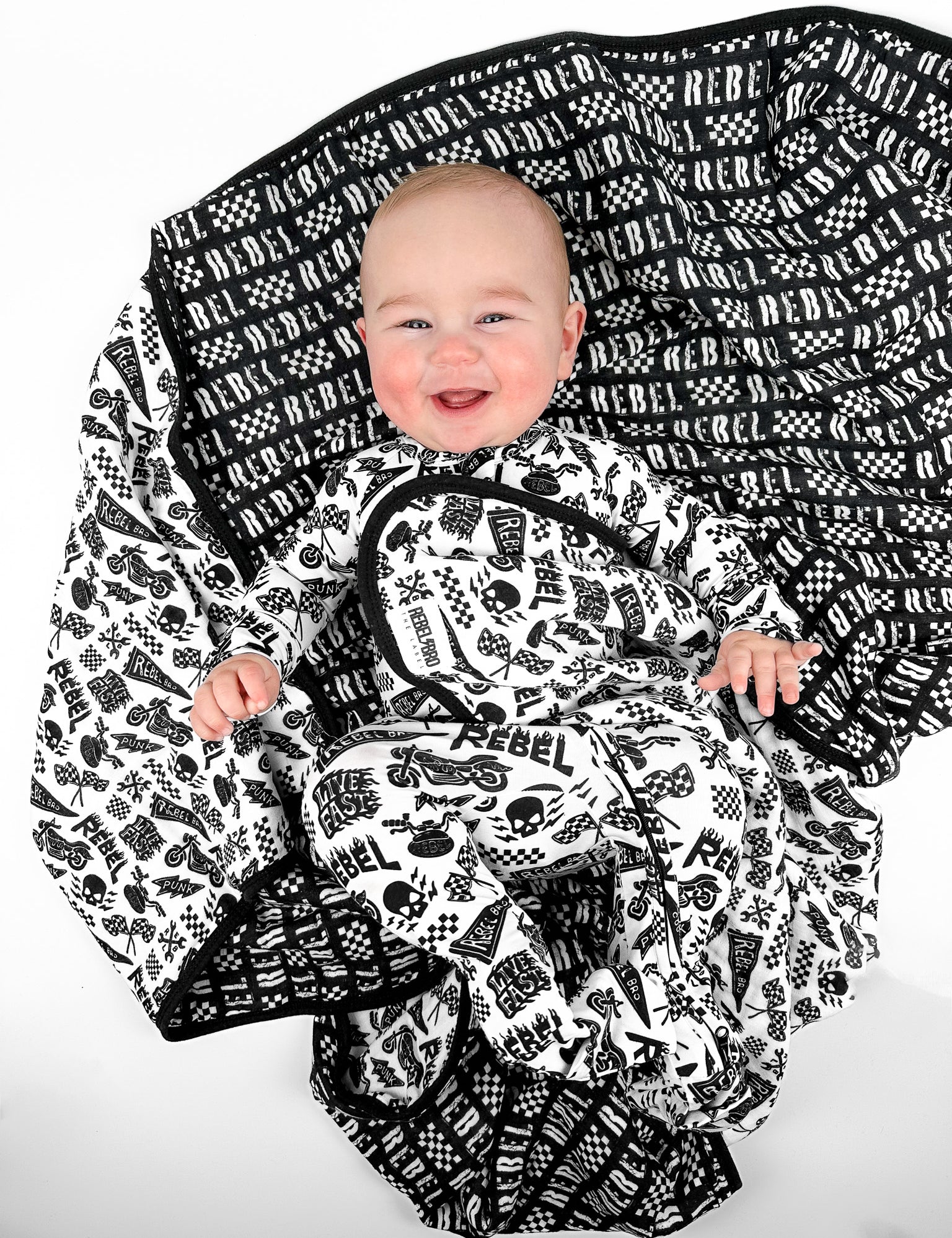 Live Fast x Rebel Racer Organic Muslin Quilt - Rebel Bro