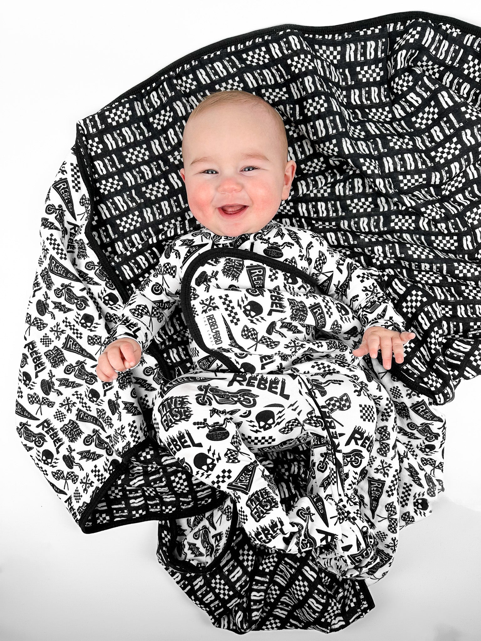 Live Fast x Rebel Racer Organic Muslin Quilt - Rebel Bro
