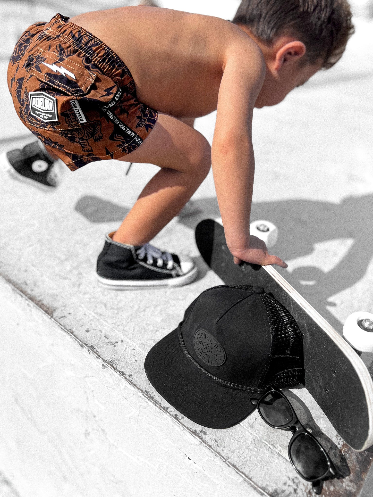 Hybrid Swim Trunks in Born to be Wild [Sahara Edition]