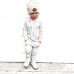 The Core-Classic Midi Boot in White / Taupe - Rebel Bro