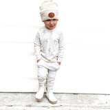The Core-Classic Midi Boot in White / Taupe - Rebel Bro