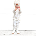 The Core-Classic Midi Boot in White / Taupe - Rebel Bro
