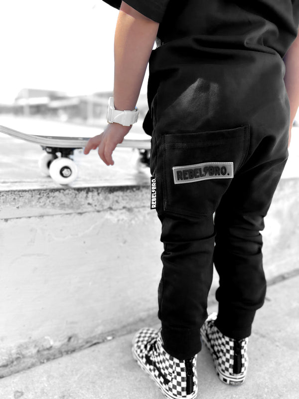 Hooded Rebel Short Sleeve Romper in Black - Rebel Bro