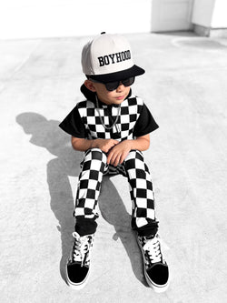 Image of Hooded Rebel Short Sleeve Romper in Venice