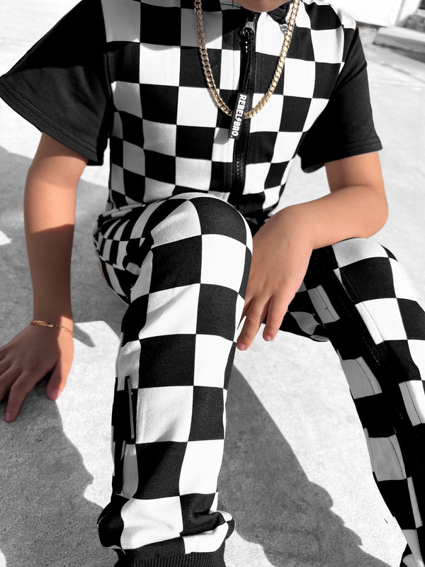 Hooded Rebel Short Sleeve Romper in Venice - Rebel Bro