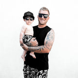Men's Hybrid Swim Trunks in Warped Tour [Midnight Edition]
