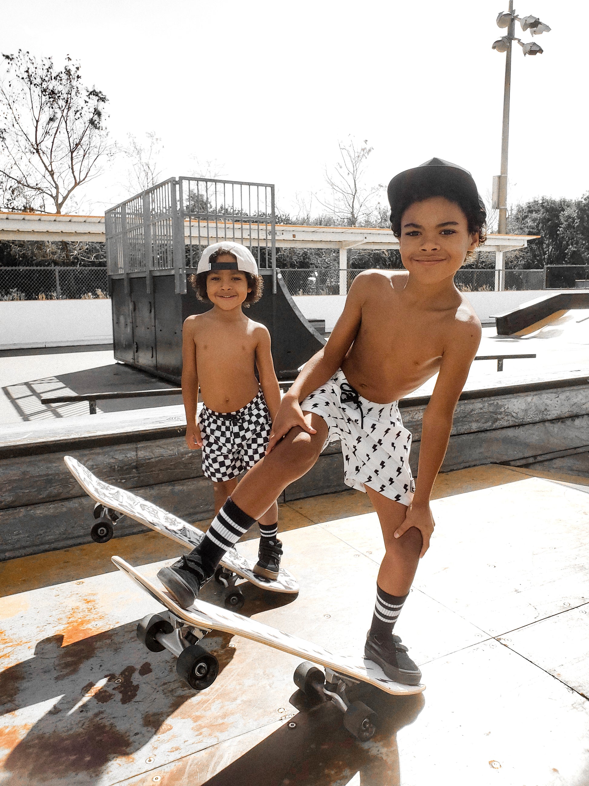 Hybrid Swim Trunks in Vintage Venice