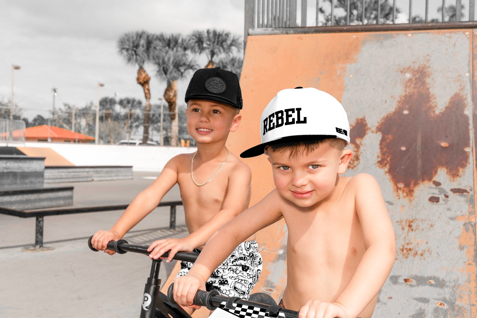 Hybrid Swim Trunks in Urban Drip